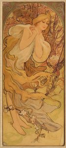 Spring fra serien Les Saisons, ca. 1900. av Alphonse Mucha