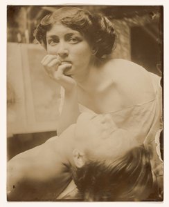 Studie for et dekorativt panel, 1908 (gelatinsølvtrykk) av Alphonse Mucha