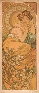 Topaz Fra serien The gems av Alphonse Mucha