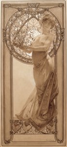 Foreløpig tegning for tabell 8 av Alphonse Mucha