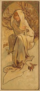 Winter fra serien Les Saisons, ca. 1900. av Alphonse Mucha