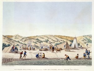 Baie des Chiens Marins, New Holland: The Camp of Urania nær Ile Peron, fra 