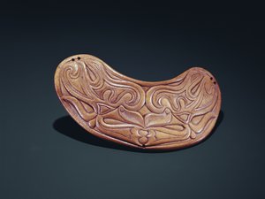 Salplakett på elghodet, Altai nomadisk, 5.-4. århundre f.Kr. (horn)