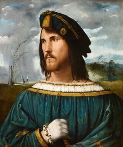 Portrett av en gentleman kjent som Cesare Borgia, mellom 1500 og 1524.