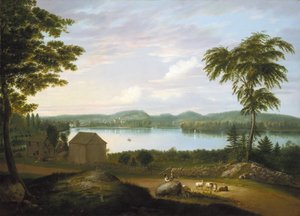 Utsikt over Springfield ved Connecticut River, 1819