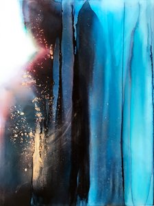 Deep Blue Gold Flow av Alyson Storms