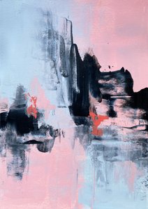 Moderne abstrakt rosa og blå