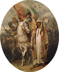 Arabiske krigere som rykker frem, 1855