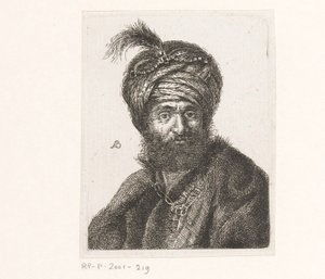 Byste av en mann med turban