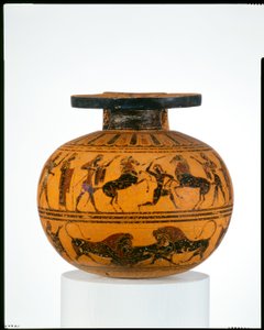 Terracotta aryballos (oljekolbe), ca. 550 f.Kr. (terrakotta)