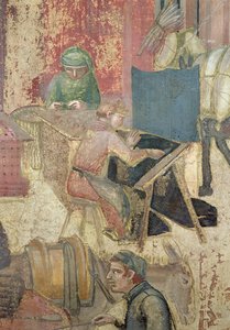 Effekter av god regjering i byen, detalj om vevere, 1338-40 av Ambrogio Lorenzetti