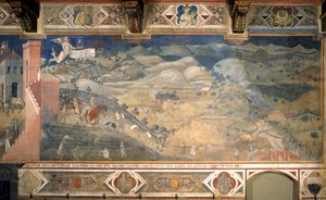 Effekter av god regjering på landsbygda Syklus av fresker Allegory of the Good and Bad Government, 1338-1339