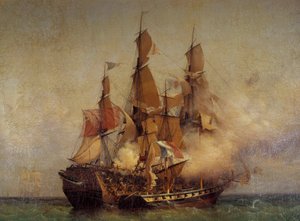 Capture of the Kent"" av Robert Surcouf