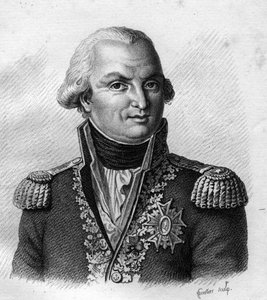 Admiral Villaret de Joyeuse (Louis Thomas, greve av Villaret de Joyeuse) fransk admiral (1747 til 1812). i "Portretter av franske generaler etter franskmennenes seire og erobringer"". Gravert av Ambroise Tardieu i 1818. Stella Collection. av Ambroise Tardieu