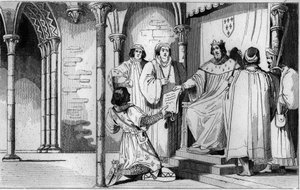 In 1327, Charles IV the Bel (1294-1328) erigue the seigneury of Bourbon in favour of the groin son of Robert de Clermont and grandson of Saint-Louis, Louis I av Ambroise Tardieu