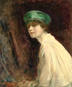 "The Green Hat", et portrett av fru Claude Johnson, 1918