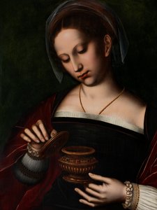 Detalj av Maria Magdalena (olje på lerret)