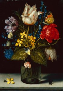 Bukett blomster (olje på kobber) av Ambrosius the Elder Bosschaert