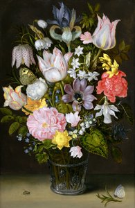 Stilleben med blomster (olje på kobber)
