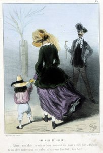 En krigsrus - i "" Madeleines"" av Cham, v.1870-1880 av Amédée de Noé