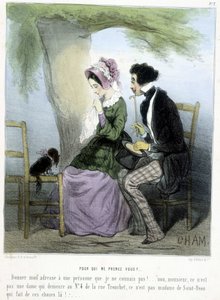 Hvem tror du jeg er? - i "" Madeleines"" av Cham, v.1870-1880 av Amédée de Noé
