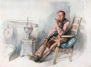 En gammel bonde (fargelitografi)