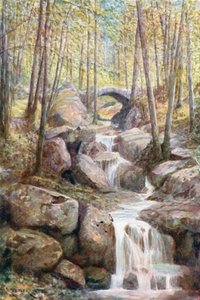 Profetens bro, Meyerbeer-promenaden, Spa Woods (fargelitografi)