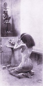En egyptisk kvinne ved hennes andakter, 1925 av Amedee Forestier