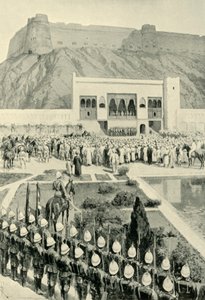 General Roberts leser sin proklamasjon i Kabul, 12. oktober 1879, 1901. av Amedee Forestier
