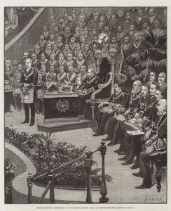 Grand Masonic Gathering i Royal Albert Hall til ære for dronningens jubileum av Amedee Forestier