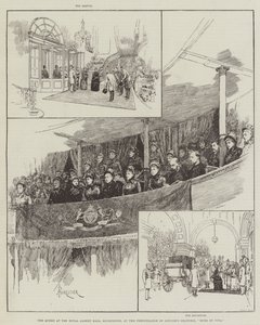 Dronningen i Royal Albert Hall, Kensington, ved fremføringen av Gounod