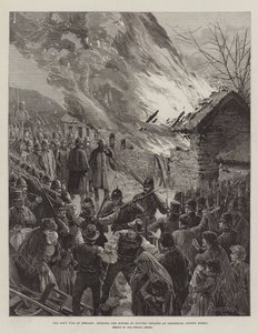 Husleiekrigen i Irland, brenner husene til utkastede leietakere i Glenbeigh, County Kerry