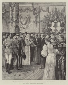 The Royal Home-Coming i Bucuresti, ordføreren tilbyr brød og salt på jernbanestasjonen