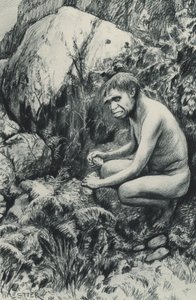 Den eldgamle leietakeren på det gamle platået, for kanskje ti tusen århundrer siden av Amedee Forestier