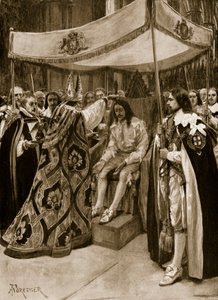 Salvelsen av Charles I av George Abbot, erkebiskop av Canterbury, i Westminster Abbey, på Candlemas Day, 1626, fra 