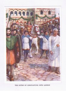 Konstantins inntreden i London, illustrasjon fra The Roman Soldier, 1928