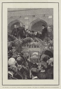 Avdøde Mr CH Spurgeon, begravelse på Norwood Cemetery, biskopen av Rochester uttaler velsignelsen
