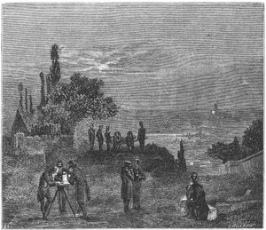 Eksperiment for å beregne lydhastigheten i luft, Paris, 1822 1873 av Amedee Guillemin