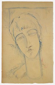 Anna Akhmatova Portrett av en rød kvinne, 1915 av Amedeo Modigliani
