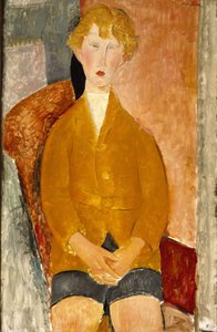 Gutt i korte bukser, ca. 1918 (olje på lerret) av Amedeo Modigliani
