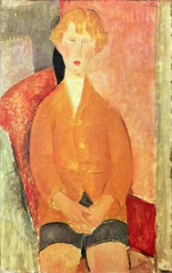 Gutt i shorts, ca. 1918 av Amedeo Modigliani