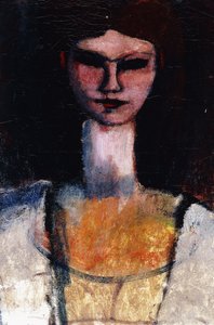 Byste av en ung kvinne; Byste av en ung kvinne, ca. 1910-11 av Amedeo Modigliani