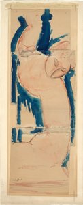 Karyatid: Rose og blå av Amedeo Modigliani