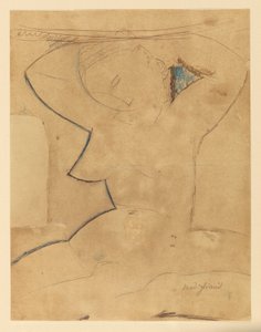 Caryatide au Sein Pointu (Caryatid med spisse bryster) av Amedeo Modigliani