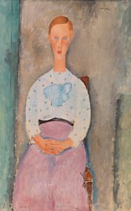 Jente med prikkete bluse av Amedeo Modigliani