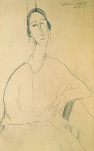 Hanka Zborowska, ca. 1917 (fargestift på papir) av Amedeo Modigliani