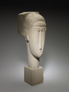 Hode, 1911-12 (kalkstein) av Amedeo Modigliani