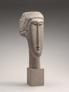 Hodet til en kvinne, ca. 1910-1911 (kalkstein) av Amedeo Modigliani