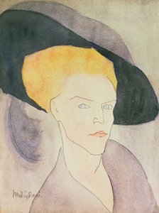 Hodet til en kvinne med hatt, 1907