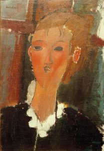 Ung kvinne med hvit krage av Amedeo Modigliani